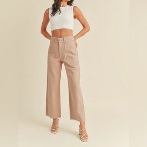 Just Black High Rise Jeans in Tan